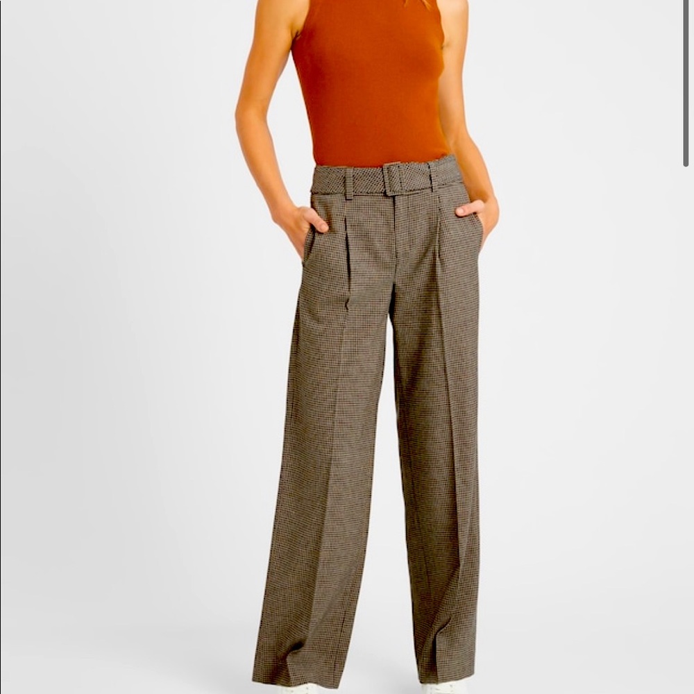 Banana Republic Belted Wide-Leg Flannel Trousers